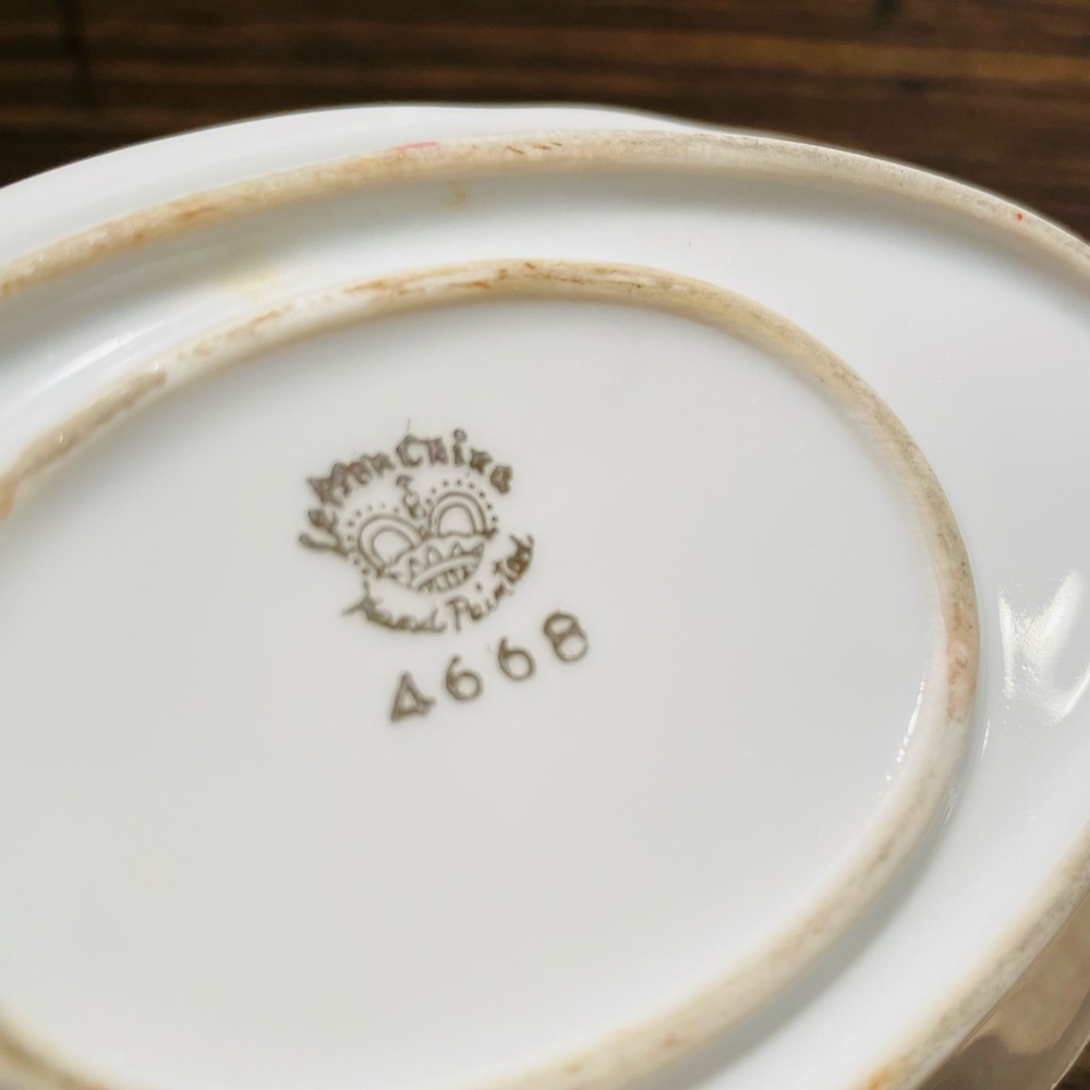 Vintage Lefton China Rose Pattern Covered Dish❤️ - Picture 3 of 12